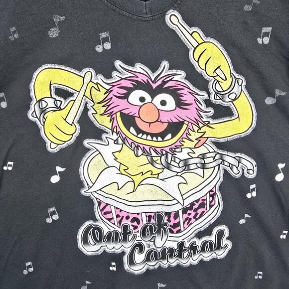 The Muppets Animal Shirt Womens 2XL Short Sleeve Music Drum Out of Control - Picture 3 of 10
